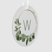 Monogram Company Name Modern Wreate business gift Ornament (voorkant)