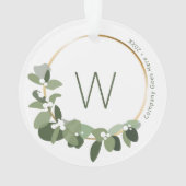 Monogram Company Name Modern Wreate business gift Ornament (achterkant)