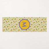 Monogram Coneflower Butterfly Floral Patterned Yogamat (Voorkant (horizontaal))