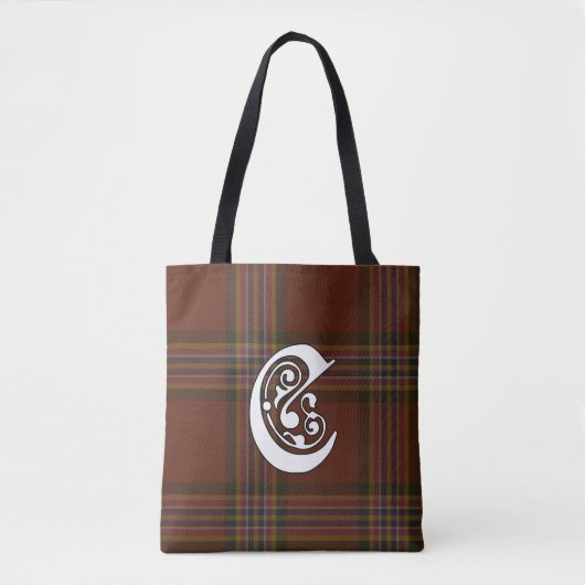 Monogram Conroy Clan Tartan Tote Bag (Voorkant)