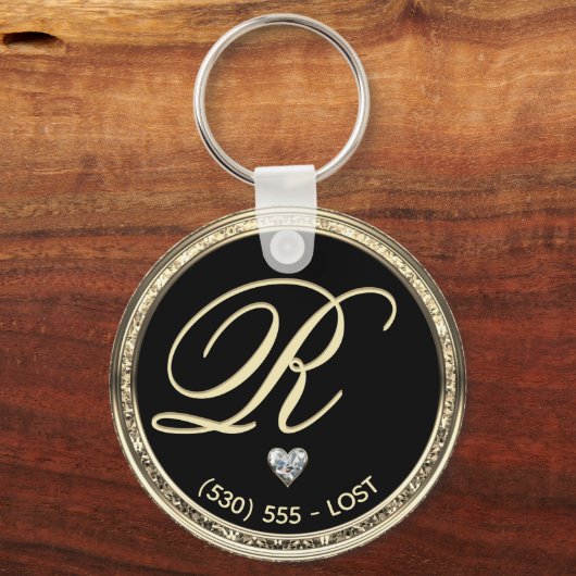 Monogram / Contact Infor Sleutelhanger (Achterkant)