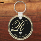 Monogram / Contact Infor Sleutelhanger (Voorkant)