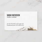 Monogram contemhedendaags goud geborsteld textiel visitekaartje (Achterkant)