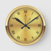 Monogram Contemporary Goud Ronde Klok (Voorkant)
