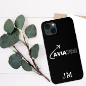 Monogram, cool Aviator Vliegtuig Vliegen, Minimali Case-Mate iPhone Case