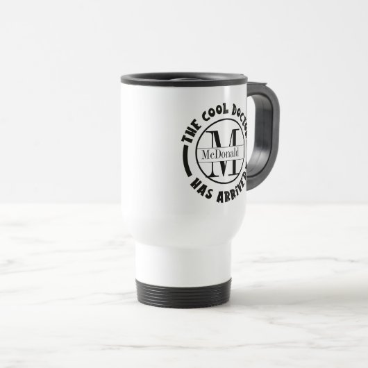 Monogram Cool Doctor Travel Mug Reisbeker (Voorkant rechts)