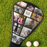 Monogram Cool Family Foto Collage Trendy Sports Golfheadcover<br><div class="desc">Verrassend je vader deze Vaderdag met een gepersonaliseerde Golfhoofdcover met zijn favoriete foto's van zijn geliefden. Zijn persoonlijke monogram werd omringd door 10 afbeeldingen uit de familie in een moderne vorm. Perfect verjaardagscadeau ook.</div>