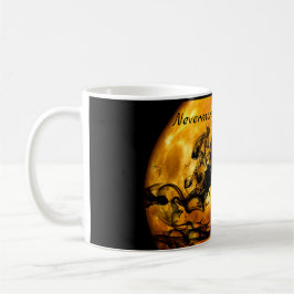 Monogram Cool "Nevermore" Raven Halloween Koffiemok