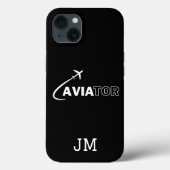 Monogram, cool Vlieger Vliegtuig Vliegen, Minimali Case-Mate iPhone Case (Achterkant)