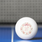 Monogram Coquette Roze Boog Pingpongbal (Net)