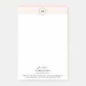 Monogram Coral Pastel Professional Post-it® notes (Voorkant)
