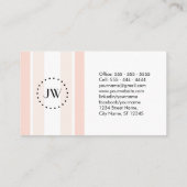 Monogram Coral Pastel Professional Visitekaartje (Achterkant)