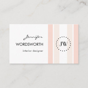 Monogram Coral Pastel Professional Visitekaartje