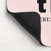 Monogram Coral Peach Elegant Feminine Minimalist Muismat (Hoek)