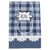 Monogram Country Blue Pset Medium Gift Bag Cadeauzakje (Achterkant)