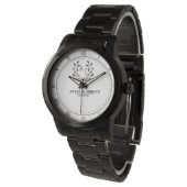  Monogram couple names Botanical Elegant Horloge (Gekanteld)