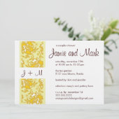 Monogram Couples Shower Invitation Kaart (Staand voorkant)