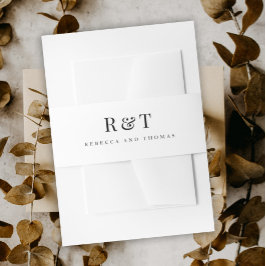 Monogram Couples Wedding Uitnodigingen Wikkel