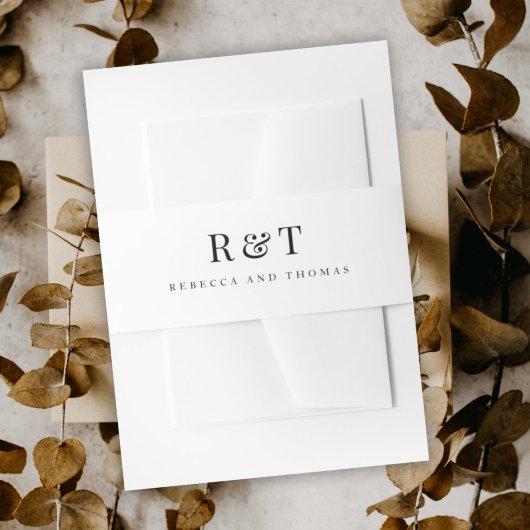 Monogram Couples Wedding Uitnodigingen Wikkel