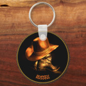 MONOGRAM COWBOY PET & BOOTS SLEUTELHANGER (Voorkant)