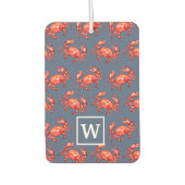 Monogram Crab Pattern Navy Blue Luchtverfrisser (Voorkant)