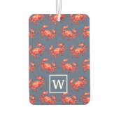 Monogram Crab Pattern Navy Blue Luchtverfrisser (Achterkant)
