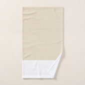 Monogram Cream White Two Tone Bad Handdoek (Handdoek)