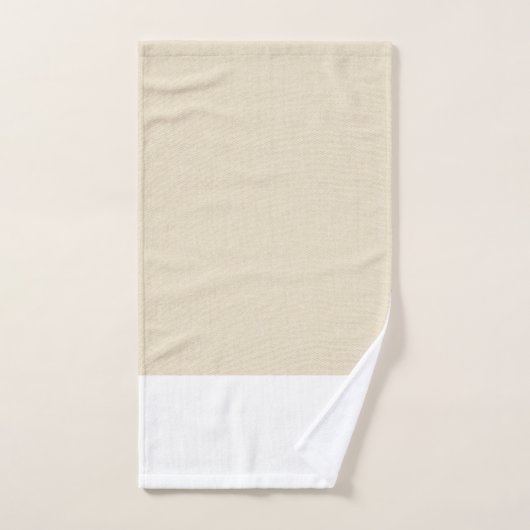 Monogram Cream White Two Tone Bad Handdoek (Handdoek)