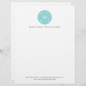 Monogram Creatieve Professionele Moderne Letterkop Briefhoofd (Voorkant / Achterkant)