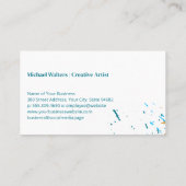 Monogram | Creative Paint Splatter Visitekaartje (Achterkant)