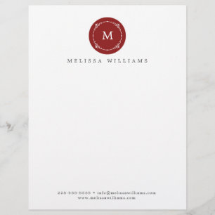 Monogram Creative Professional Modern Letterhead Briefhoofd