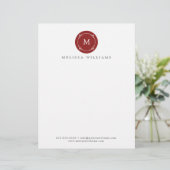 Monogram Creative Professional Modern Letterhead Briefhoofd (Staand voorkant)