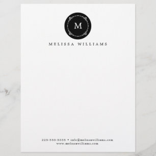 Monogram Creative Professional Modern Letterhead Briefhoofd