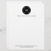 Monogram Creative Professional Modern Letterhead Briefhoofd (Voorkant / Achterkant)
