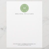 Monogram Creative Professional Modern Letterhead Briefhoofd (Voorkant)