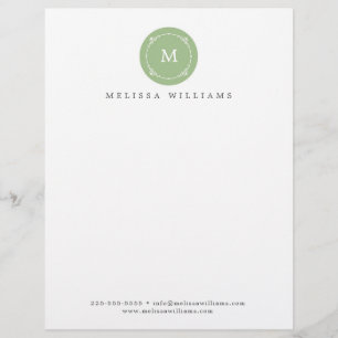 Monogram Creative Professional Modern Letterhead Briefhoofd