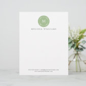 Monogram Creative Professional Modern Letterhead Briefhoofd (Staand voorkant)