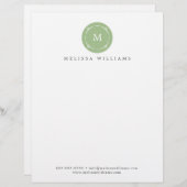Monogram Creative Professional Modern Letterhead Briefhoofd (Voorkant / Achterkant)