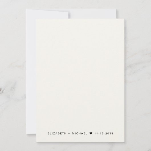 Monogram Crème Achtergrond voor Vellum Overlay Kaart (Achterkant)