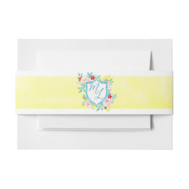 Monogram Crest Amalfi Coast Italiaanse citroenen b Uitnodigingen Wikkel