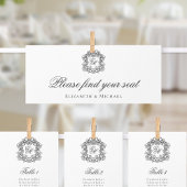 Monogram Crest bruiloft Zitting Grafiek Header Kaa Kaart