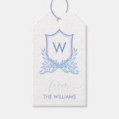 Monogram Crest Custom Gift Labels Cadeaulabel (Voorkant)