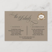 Monogram Crest Details Enclosure Card Informatiekaartje (Voorkant)