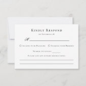 Monogram Crest Elegante Bruiloft Dieetopties RSVP Kaartje (Achterkant)