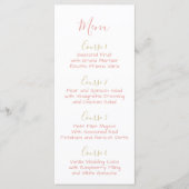 Monogram Crest Gold Blush Bruiloft menu (Voorkant)