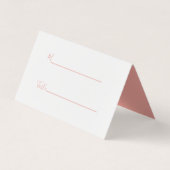 Monogram Crest Gold Blush Trouwplaats Kaarten (Voorkant)