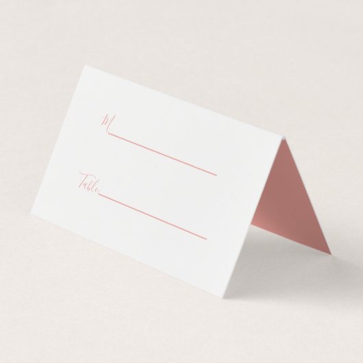 Monogram Crest Gold Blush Trouwplaats Kaarten (Voorkant)