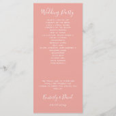 Monogram Crest Gold Blush Trouwprogramma's Programmakaart (Achterkant)