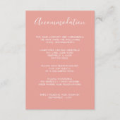 Monogram Crest Gold Blush-verblijfskaarten Informatiekaartje (Voorkant)