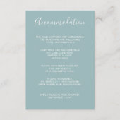 Monogram Crest Goud Blauw accommodatiekaarten Informatiekaartje (Voorkant)